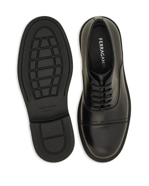 Ferragamo Black Laced Shoes for men