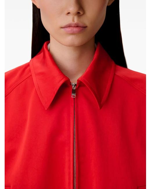 Claudie Pierlot Red Short Satin Jacket