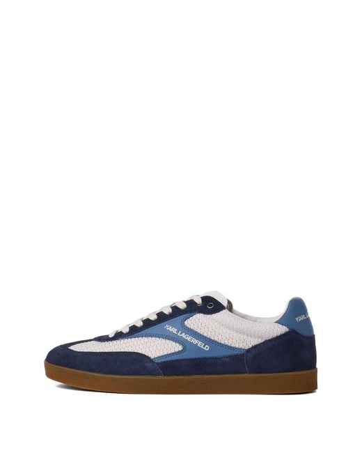Karl Lagerfeld Blue Kandidate Panelled Sneakers for men