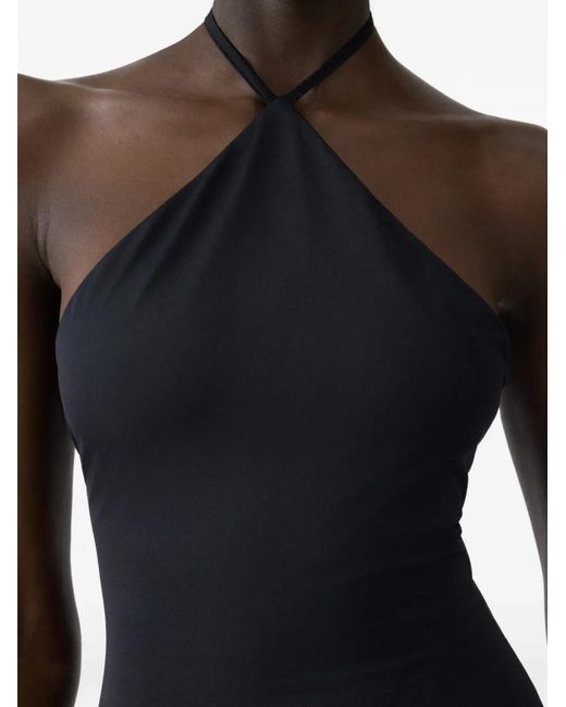 Jacquemus Blue The Bastide Halterneck Swimsuit