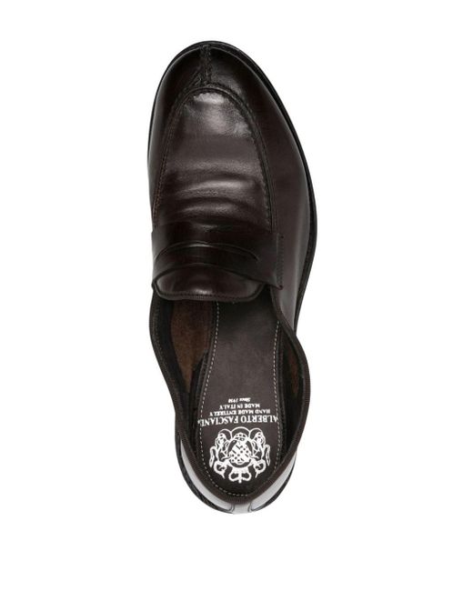 Alberto Fasciani Brown Homer Leather Loafers for men