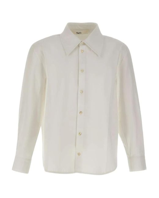 Séfr White Trino Buttoned Shirt for men