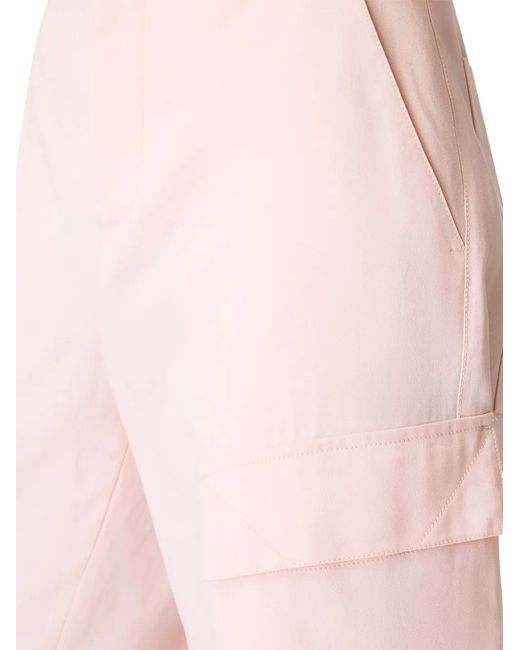 Another Tomorrow Pink Pantalon Cargo À Coupe Incurvée