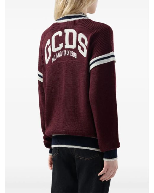 Gcds Red Striped Cardigan