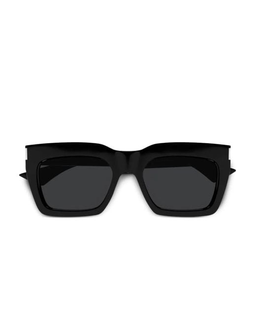 Saint Laurent Black Sonnenbrille Mit Eckigem Gestell