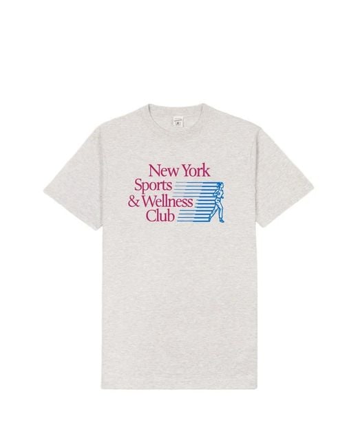 Sporty & Rich White Ny Motion Graphic-Print T-Shirt