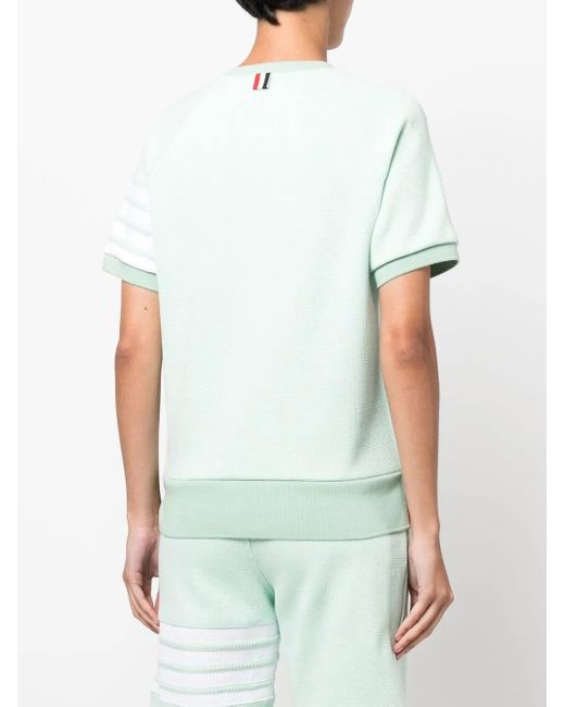 Thom Browne Green 4-Bar Stripe T-Shirt