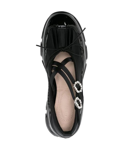 Simone Rocha Black Beaded Tracker Sneakers