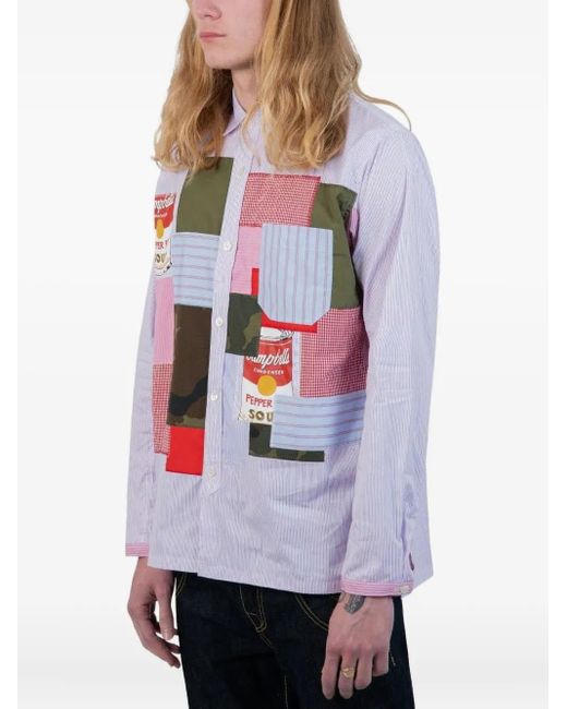 Junya Watanabe White Andy Warhol Patchwork Shirt for men