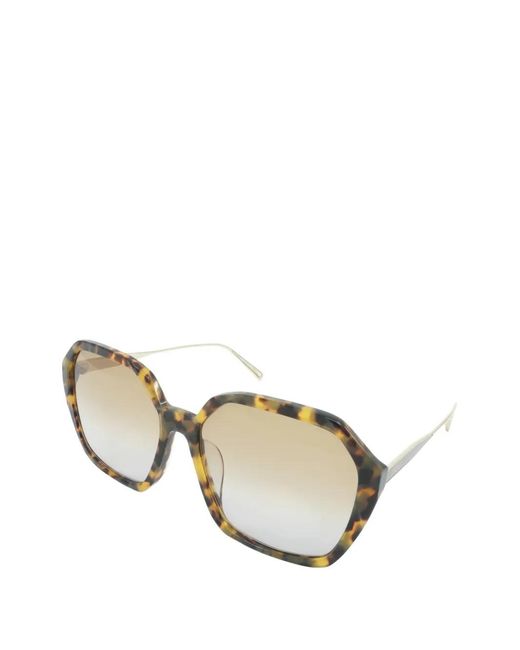 MCM Brown Tortoiseshell-Effect Geometric-Frame Sunglasses for men