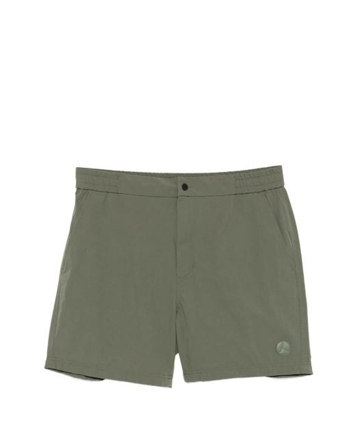 People Of Shibuya Green Logo-Patch Swim Shorts for men