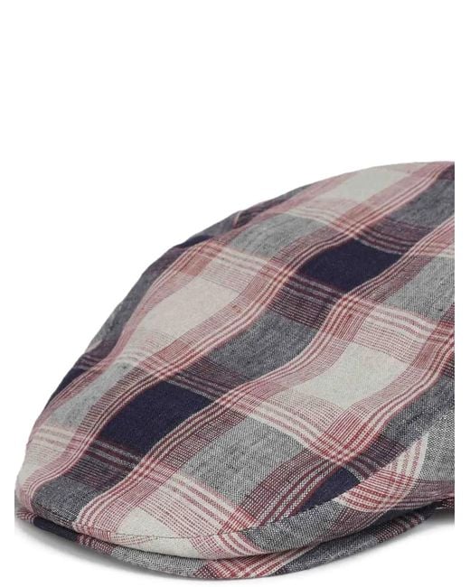 Lock & Co Gray Grosvenor Checked Beret for men