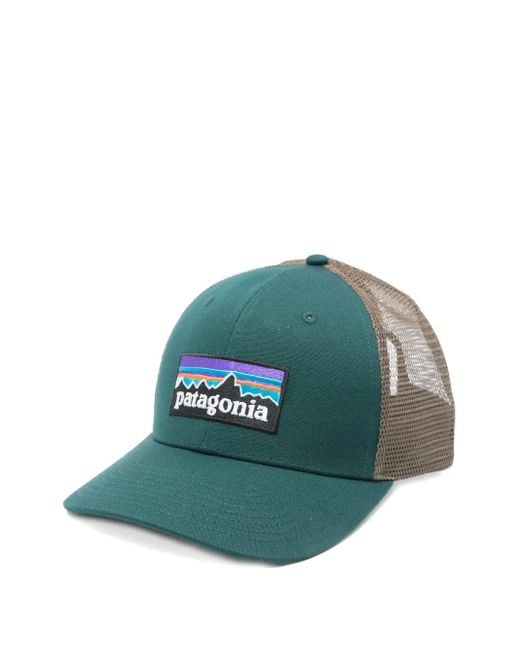 Patagonia Green P-6 Logo-Patch Mesh-Back Trucker Hat for men