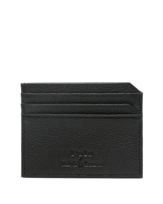 Polo Ralph Lauren Black Debossed-logo Leather Cardholder for men