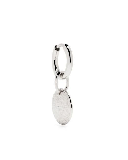 Maria Black White Tan Huggie Single Earring
