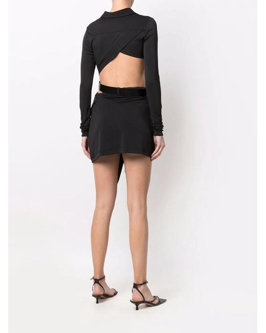 DIESEL Black D-Elm Asymmetric Shirt Dress
