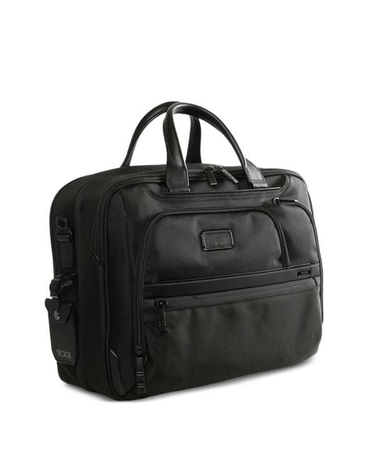 Tumi Black Medium Alpha Expandable Briefcase