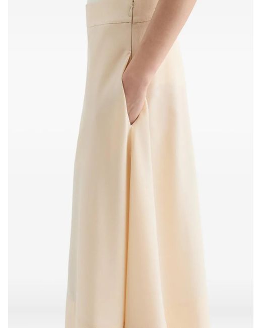 Jil Sander Natural Wool Asymmetric Skirt
