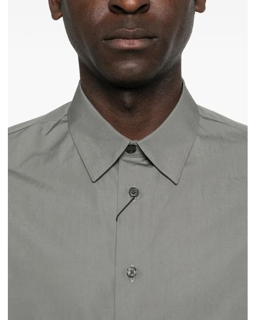 Corneliani Gray Buttoned Shirt for men