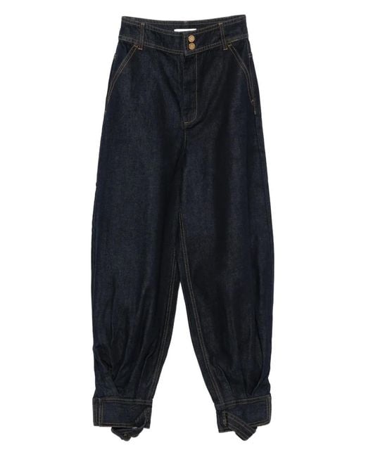 Zimmermann Women's Blue Hypnotic Balloon-Cuffed Jeans