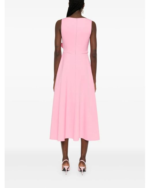 Nissa Pink Midikleid Mit Schleifendetail