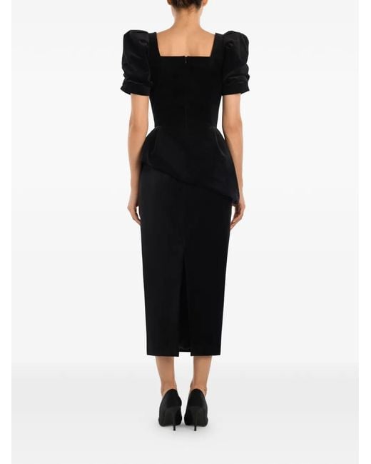 POST MERIDIEM Black Square-Neck Top