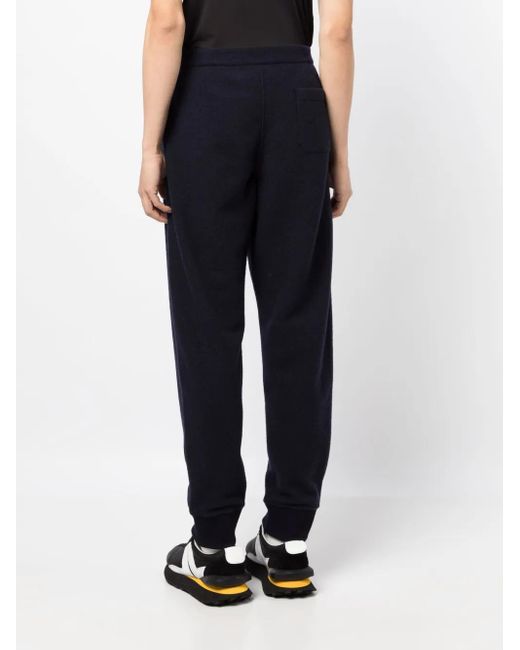 Giorgio Armani Blue High-Waist Tapered-Leg Trousers for men