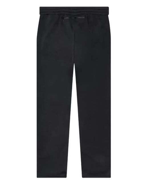 South2 West8 Blue Embroidered-Stripe Track Pants for men