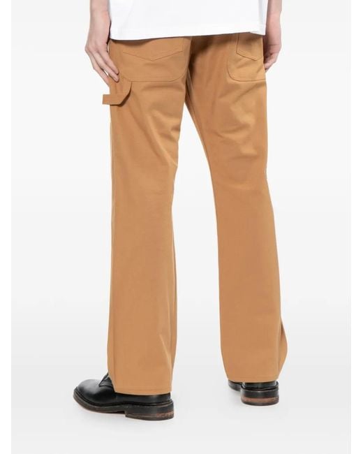 Junya Watanabe White Cotton Straight-Leg Trousers for men