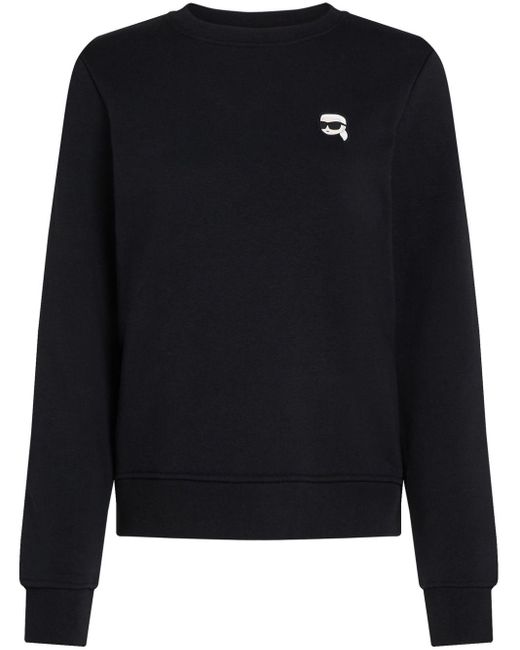 Karl Lagerfeld Sweater Met Logopatch in het Black