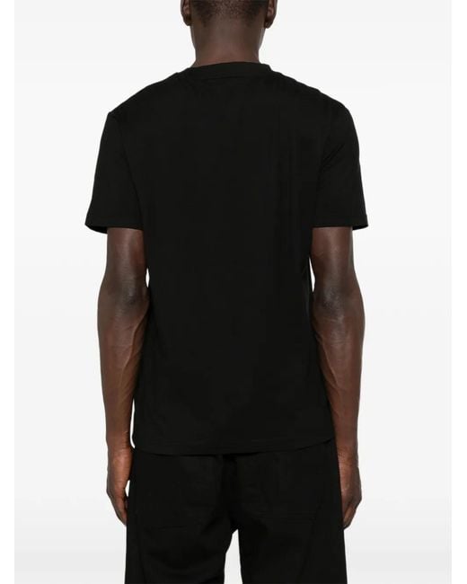 John Richmond Black Logo-Embroidered T-Shirt for men