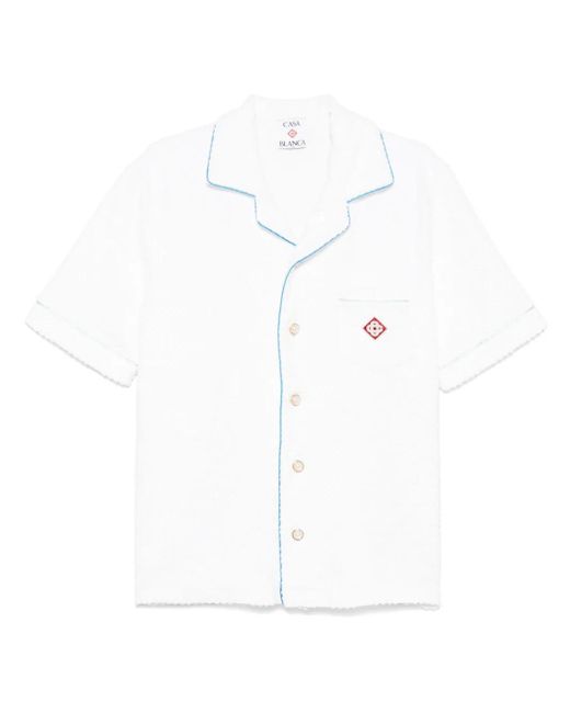 Casablanca Frottee-Hemd Mit Monogramm in White für Herren