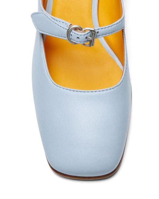 LILI CURIA Blue Ginger Mary Jane Buckle Pumps