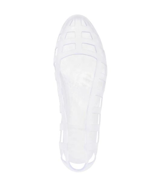 Ancient Greek Sandals White Elli Jelly Ballet Flats