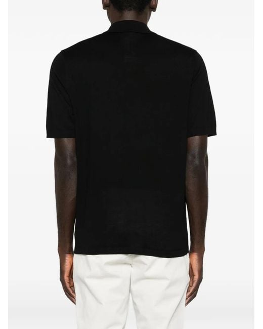 Samsøe & Samsøe Black Buttoned Polo Shirt for men