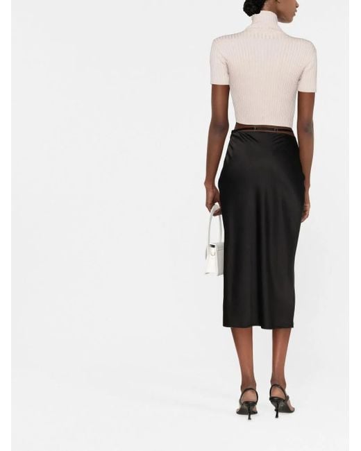 Jacquemus Black Straight Skirt