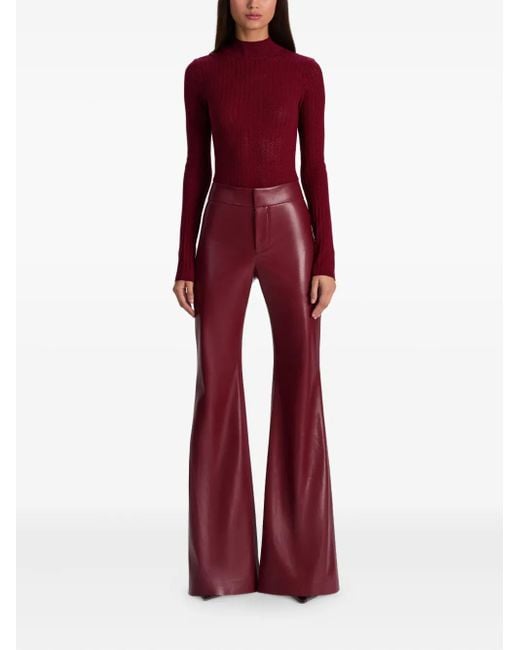 Alice + Olivia Red Andrew Trousers