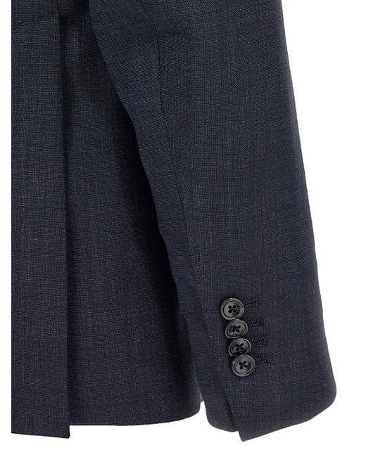 Costume Vesuvio À Carreaux Tagliatore pour homme en coloris Blue