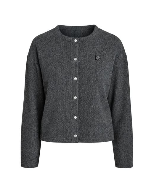 DKNY Black Buttoned Cardigan