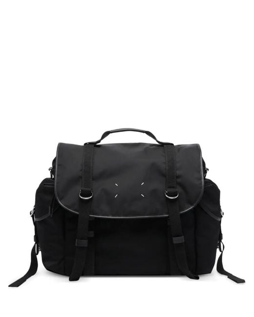 Maison Margiela Black Buckle-Closure Shoulder Bag for men