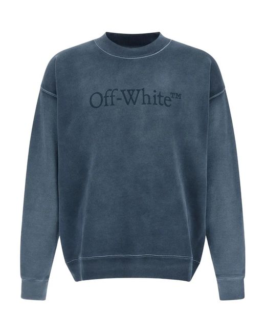 Off-White c/o Virgil Abloh Blue Laundry Skate Crewneck