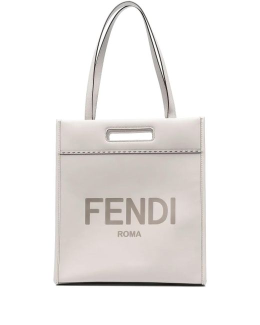Fendi Shopper Mit Logo-Prägung in White für Herren