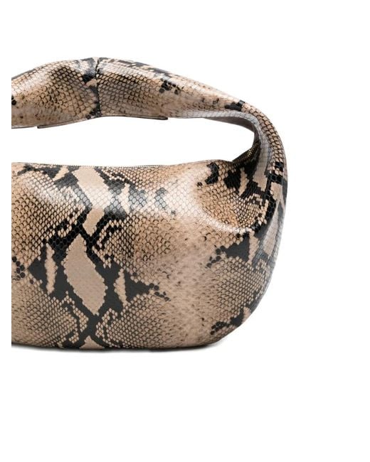 Khaite Metallic Medium Olivia Snake-Effect Tote Bag