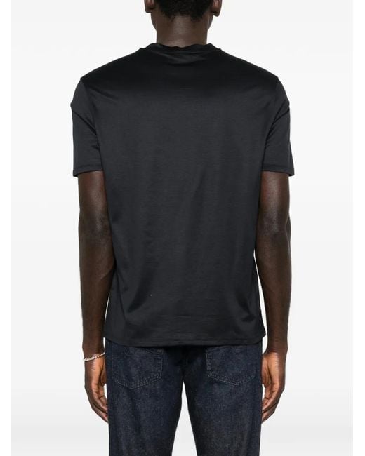 Emporio Armani Black Logo-Detail T-Shirt for men