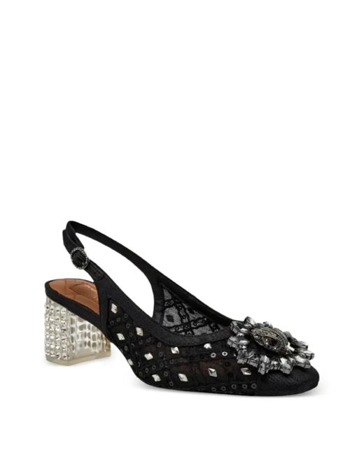 Kurt Geiger Black Embellished Polka-Dot Pumps