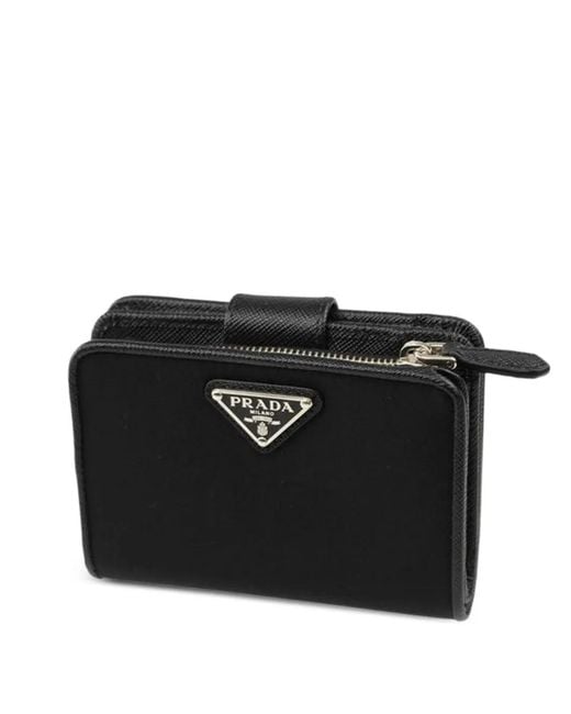 Prada Black Logo-Detail Wallet