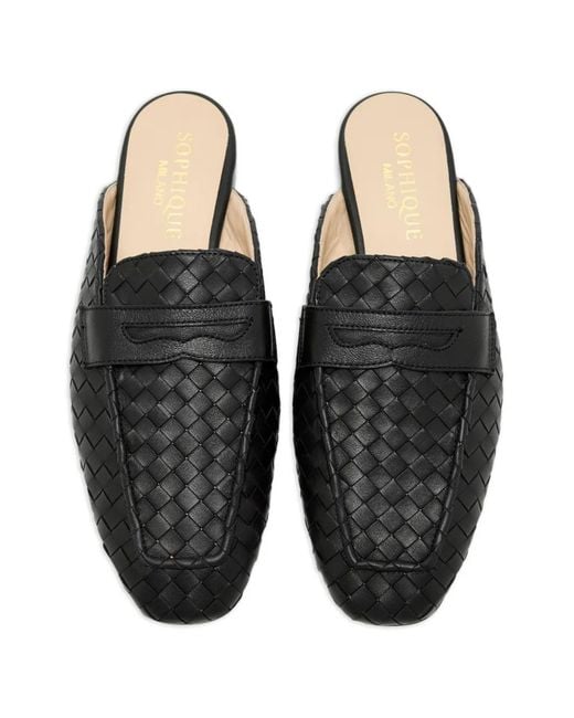 SOPHIQUE Black Mules Riviera