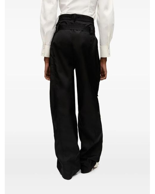 Ganni Black Belted Trousers
