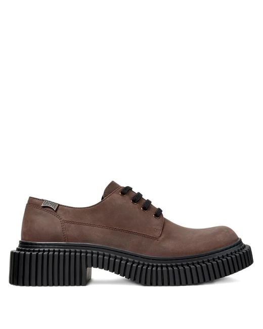 Stringate Con Punta Tonda di Camper in Brown da Uomo