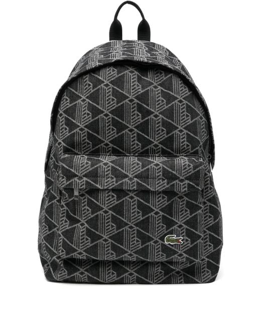 Lacoste Black Neocroc Backpack for men